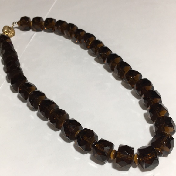GEMS EN VOGUE SMOKEY QUARTZ AND TIGER EYE NECKLACE - Picture 8 of 8